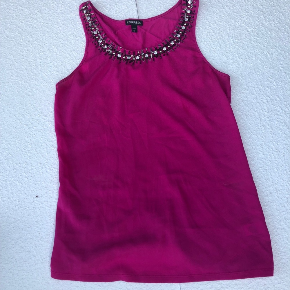 Magenta embellished blouse